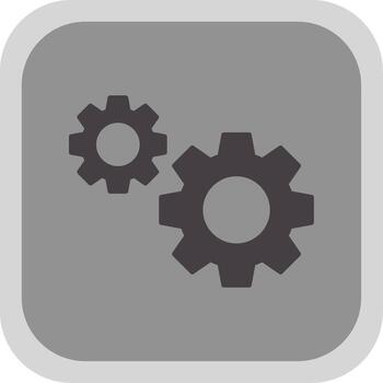 Setting Flat Round Corner Icon vector