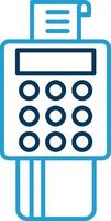 Bank Terminal Line Blue Two Color Icon vector