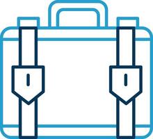 Suitcase Line Blue Two Color Icon vector