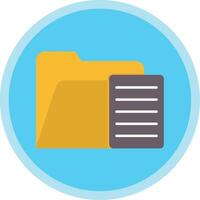 Document Flat Multi Circle Icon vector