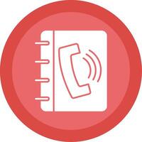 Phonebook Glyph Multi Circle Icon vector