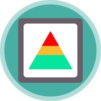 pirámide plano multi circulo icono vector