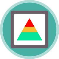 Pyramid Flat Multi Circle Icon vector