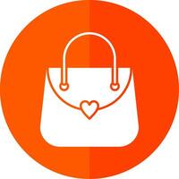 Purse Glyph Red Circle Icon vector