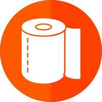 Toilet Roll Glyph Red Circle Icon vector