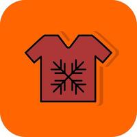 Tshirt Filled Orange background Icon vector