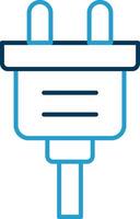 Plug Line Blue Two Color Icon vector