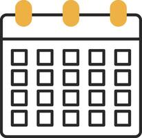 Calendar Skined Filled Icon vector