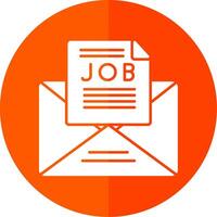 Job Offer Glyph Red Circle Icon vector