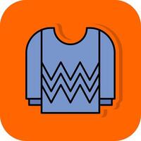 Jersey Filled Orange background Icon vector