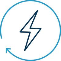 Energy Line Blue Two Color Icon vector