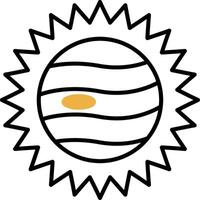 Eclipse Skined Filled Icon vector