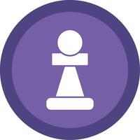 Pawn Glyph Multi Circle Icon vector