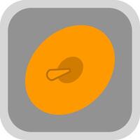Cymbals Flat Round Corner Icon vector