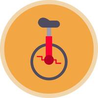 Monocycle Flat Multi Circle Icon vector