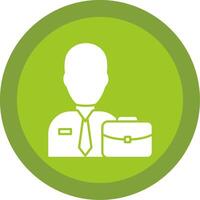 Manager Glyph Multi Circle Icon vector