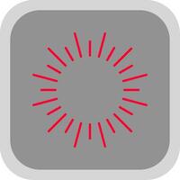 Fireworks Flat Round Corner Icon vector