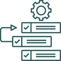 Backlog Line Gradient Round Corner Icon vector