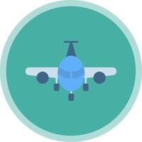 Airplane Flat Multi Circle Icon vector