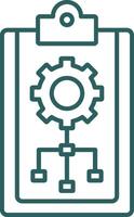 Planning Line Gradient Round Corner Icon vector