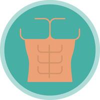 Six Pack Flat Multi Circle Icon vector