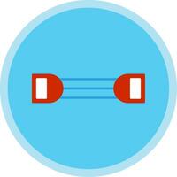 Chest Expander Flat Multi Circle Icon vector