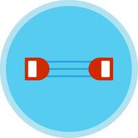 Chest Expander Flat Multi Circle Icon vector