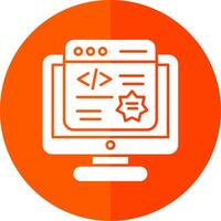 Pop Up Glyph Red Circle Icon vector