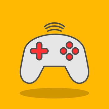 Controller Filled Shadow Icon vector