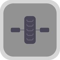 Wheel Flat Round Corner Icon vector