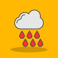 Rainy Filled Shadow Icon vector