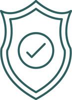 Safety Line Gradient Round Corner Icon vector