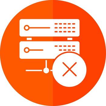 Eliminar datos glifo rojo circulo icono vector
