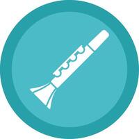 Clarinet Glyph Multi Circle Icon vector