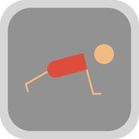 Exercise Flat Round Corner Icon vector