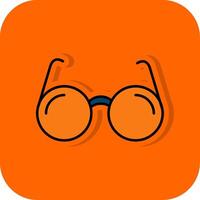 Sun Glasses Filled Orange background Icon vector