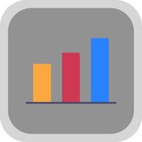 Graph Flat Round Corner Icon vector