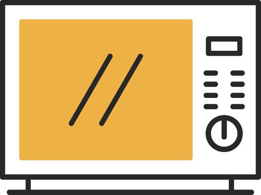 Microwave Skined Filled Icon