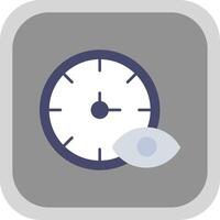 Time Tracking Flat Round Corner Icon vector