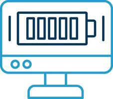Battery Line Blue Two Color Icon vector