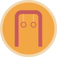 Gymnastic Rings Flat Multi Circle Icon vector