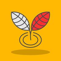 Plant Filled Shadow Icon vector