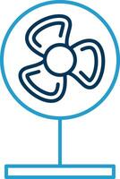 Fan Line Blue Two Color Icon vector