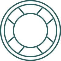 Lifebuoy Line Gradient Round Corner Icon vector
