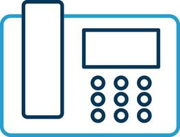 Telephone Line Blue Two Color Icon vector