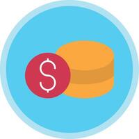 ahorros plano multi circulo icono vector