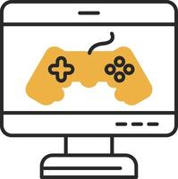 Game Skined Filled Icon vector