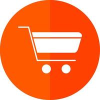 Cart Glyph Red Circle Icon vector