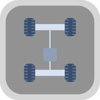 Axletree Flat Round Corner Icon vector
