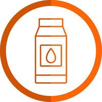 Milk Line Orange Circle Icon vector